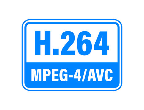 H.264 video compression standard. Vector stock illustration.