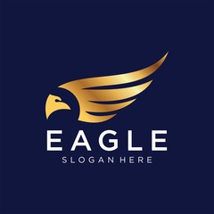 eagle wing logo design with luxurious style