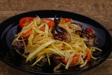 Green mango salad with seafood