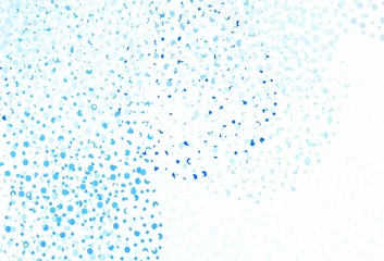 Light BLUE vector background with bubbles.