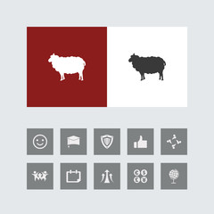 Creative Sheep Icon with Bonus Icons.