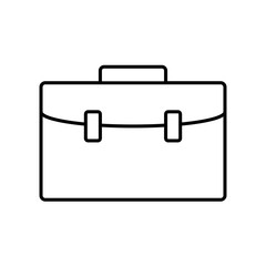 Business bag icon isolated on white,flat style.