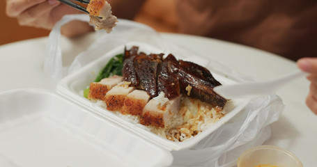 Hong Kong local barbecue pork take away