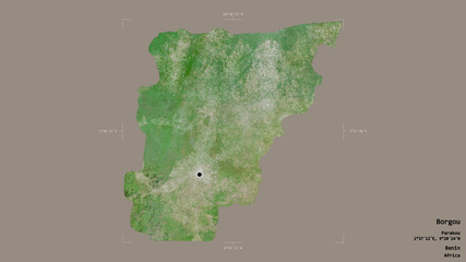Borgou - Benin. Bounding box. Satellite