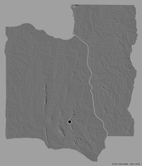 Fototapeta premium Collines, department of Benin, on solid. Bilevel