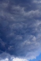 Naklejka na ściany i meble Nature Environment Dark cloud sky. Thunderstorm and hurricane clouds