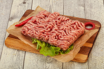 Raw Minced pork meat for cooking