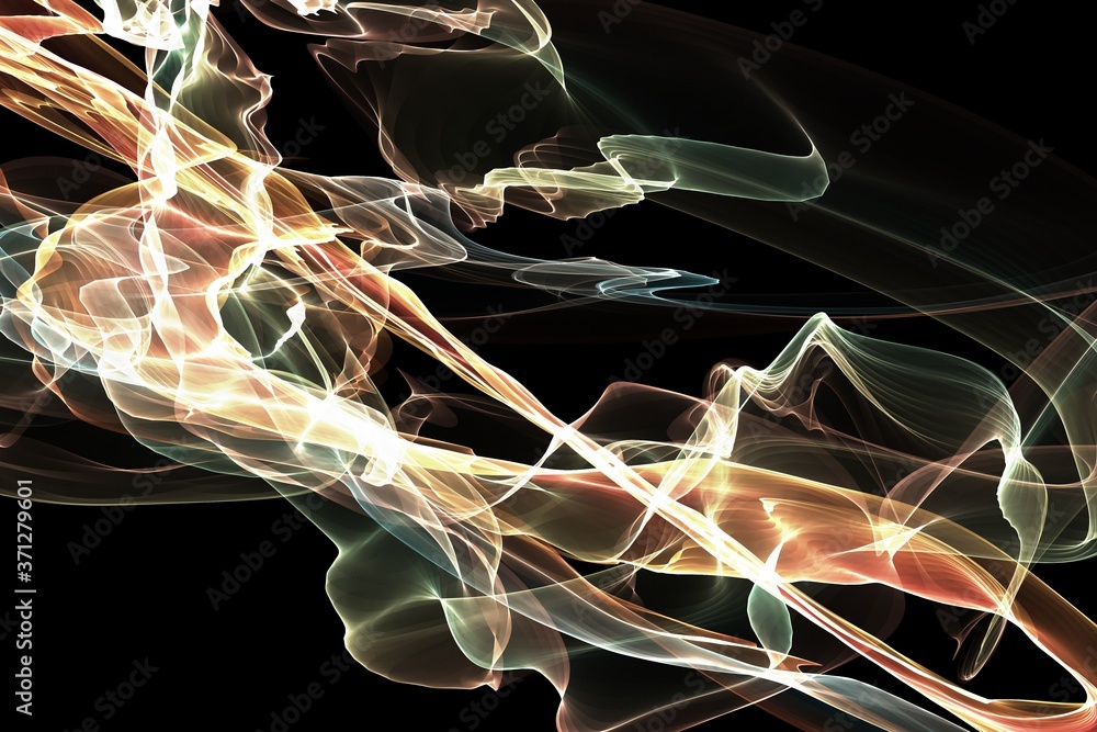 Wall mural  abstract colored energy flame smoke 