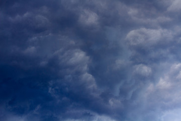 Naklejka na ściany i meble Nature Environment Dark cloud sky. Thunderstorm and hurricane clouds