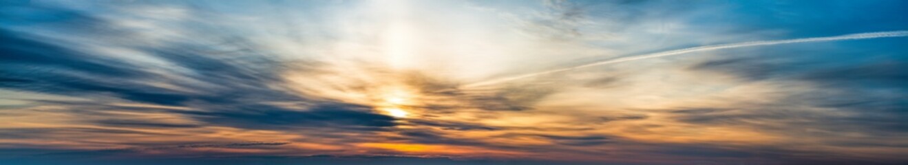 Fantastic soft clouds at sunrise, natural composition