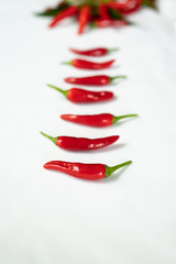 red hot chili pepper, on linen