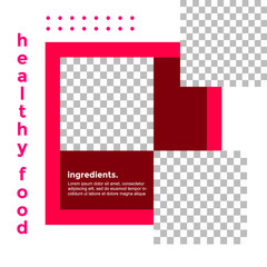 HEALTHY FOOD PROMOTION DESIGN.  TEMPLATE COVER DESIGN. SALE BANNER TEMPLATE.VECTOR ILLUSTRATION
