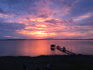 Sunrise over Lake Champlain