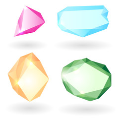 3d abstract coloful elements. Speech bubbles - vector set