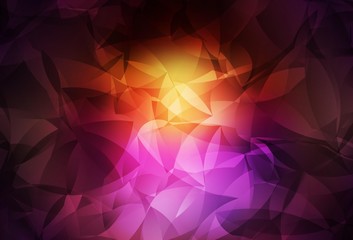 Obraz premium Dark Pink, Yellow vector triangle mosaic template.