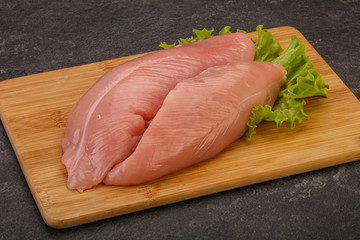 Raw turkey breast for cooking