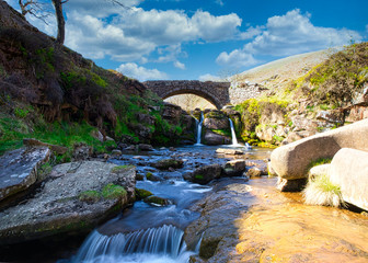waterfall in the mountains