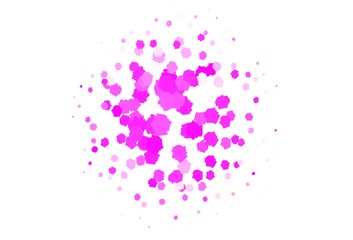 Light Pink vector template with chaotic shapes.