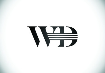 Initial Monogram Letter W D Logo Design Vector Template. Graphic Alphabet Symbol for Corporate Business Identity