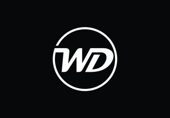 Initial Monogram Letter W D Logo Design Vector Template. Graphic Alphabet Symbol for Corporate Business Identity