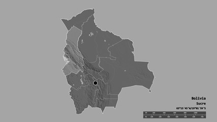 Location of La Paz, department of Bolivia,. Bilevel