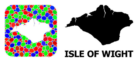 Mosaic Hole and Solid Map of Isle of Wight