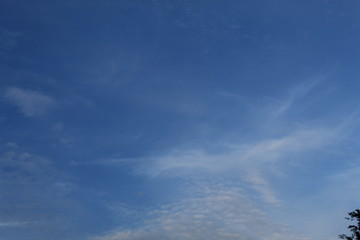 
clouds in the red sunset of a summer evening