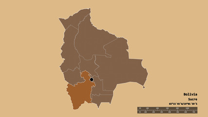 Location of Potosí, department of Bolivia,. Pattern