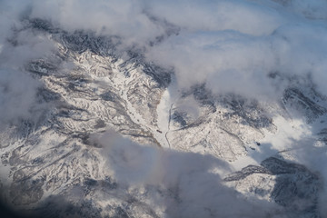 Fototapeta na wymiar Aerial view of mountains 22