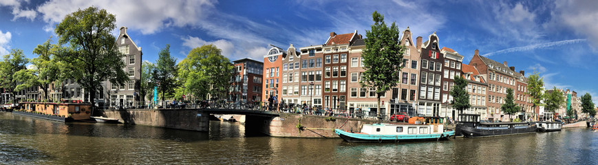 A view of a canal in Amsterdam