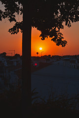 Foto del atardecer en el pueblo portugués de Redondo