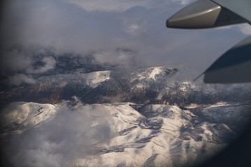 Naklejka premium Aerial view of mountains 18
