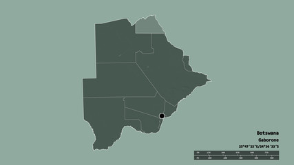 Location of Chobe, district of Botswana,. Administrative