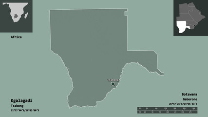 Kgalagadi, district of Botswana,. Previews. Administrative