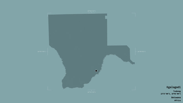 Kgalagadi - Botswana. Bounding box. Administrative