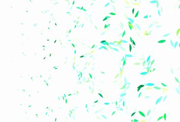 Light Blue, Green vector elegant template with leaves.