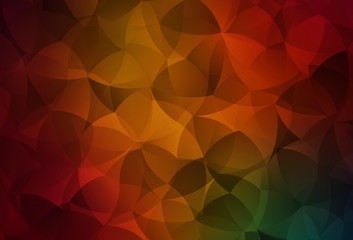 Fototapeta premium Dark Green, Red vector gradient triangles template.