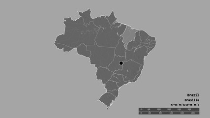 Location of Maranhão, state of Brazil,. Bilevel