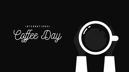 International coffee day background illustration vector