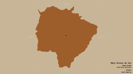 Mato Grosso do Sul - Brazil. Bounding box. Pattern