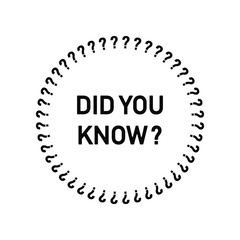 Did you know?-phrase Vector stock illustration eps10.