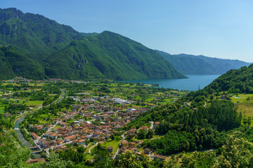 Fototapeta na wymiar Caffaro valley with Idro lake in Brescia province