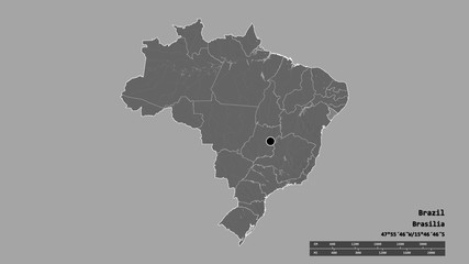 Location of Sergipe, state of Brazil,. Bilevel