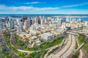 San Diego, CA, from above... - obrazy, fototapety, plakaty