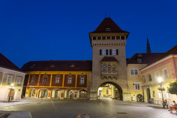 Tower of Heroes in the old town of Koszeg