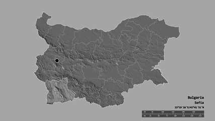 Location of Blagoevgrad, province of Bulgaria,. Bilevel