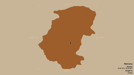 Montana - Bulgaria. Bounding box. Pattern