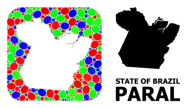 Mosaic Stencil and Solid Map of Paral State