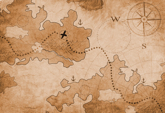 fantasy world old nautical map