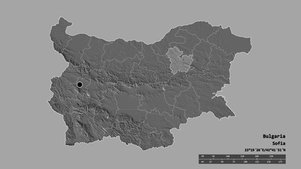 Location of Targovishte, province of Bulgaria,. Bilevel